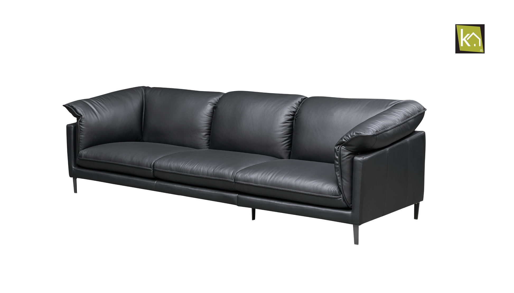 three-quarter view of sofa
